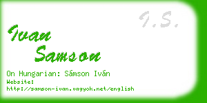 ivan samson business card